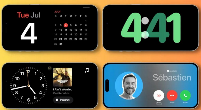 甘南苹果手机维修分享iOS17横屏充电待机显示有什么好处 